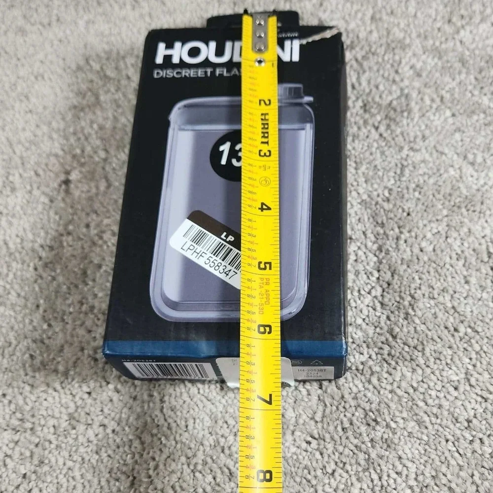 Houdini Discreet Flask Clear Plastic 7oz Leak Free Travel Barware